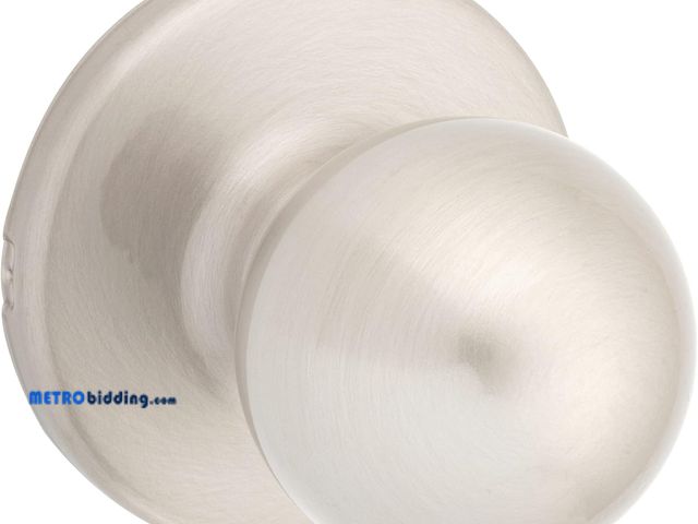 Lot 88-480732 - Kwikset Polo Interior Passage Door Knob, Handle For Closet and Hallway Doors, Non-Locking Doorknob i...