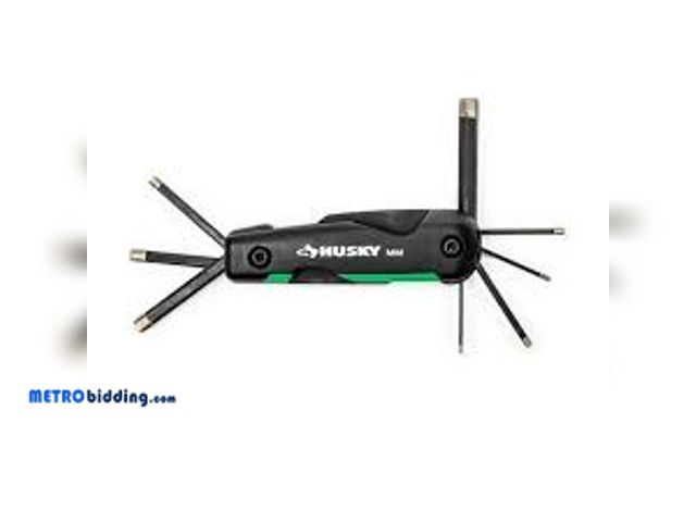 Lot 88-480095 - Husky Folding Diamond Metric Hex Key Set (8-Piece)