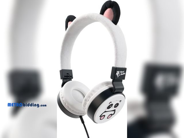 Lot 88-492730 - Planet Buddies Kids Earphones for School Travel, Safe Volume Limited, HD Mic Stereo Sound On-Ear Gir...