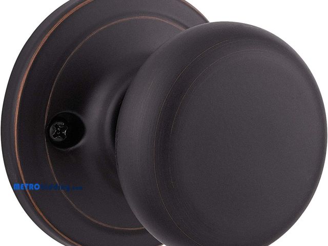 Lot 88-480097 - Kwikset Juno Dummy Door Knob, Single Sided Handle for Closets, French Double Doors, and Pantry, Vene...