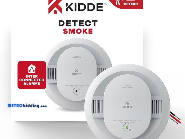 Lot 88-498511 - Kidde, 20SA10, Hardwired Smoke Detector, 10-Year Battery Backup, Interconnectable, LED Warning Light...