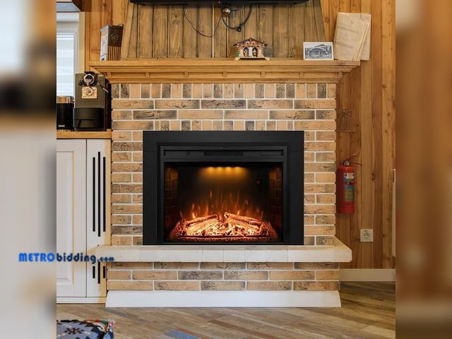 Lot 88-484576 - 36 in. Electric Fireplace Insert with Trim Kit