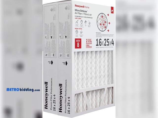 Lot 88-495509 - MicroDefense AC Furnace Air Filter 16 x 25 x 4 MERV 8 (2 pk)