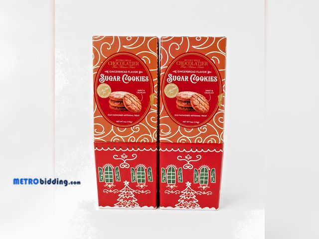 Lot 88-499631 - Beverly Hills Chocolatier Gingerbread House Sugar Cookie Tins