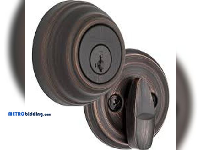 Lot 88-480627 - Baldwin Prestige Single Cylinder Venetian Bronze Arched Deadbolt Featuring SmartKey Security