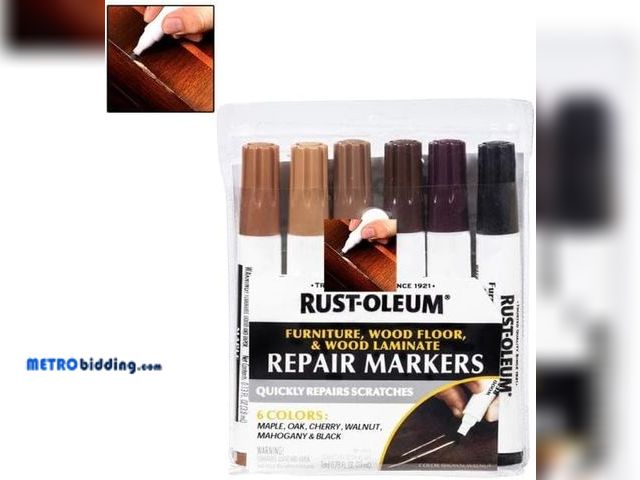 Lot 88-492806 - Rust-Oleum Wood Stain Repair Marker Kit - 6 Colors