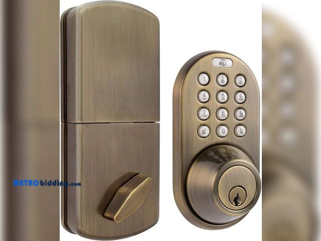 Lot 88-492925 - MiLocks TF-02AQ Keyless Entry Door Lock with Keypad, Auto-Lock Triple Security System, Easy to Insta...