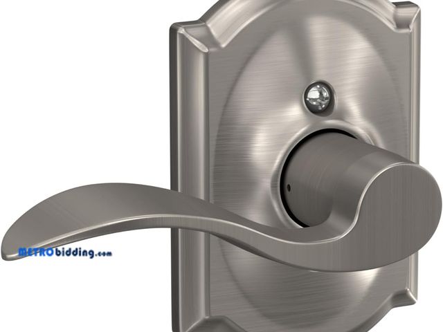 Lot 88-493995 - Schlage F170 ACC 619 CAM RH Right Handed Accent Door Lever with Camelot Trim, One Sided Non-Turning ...