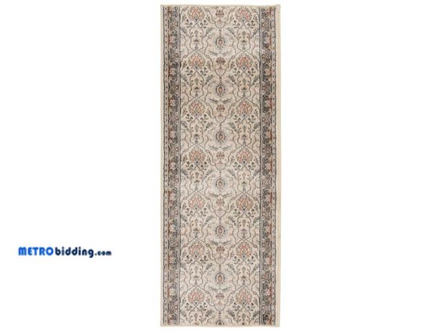Lot 88-498491 - Natco Stratford Adian Alabaster 33 in. x Your Choice Length Stair Runner Rug 7672ALBWRH