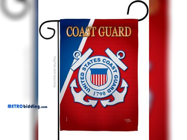 Lot 88-498397 - US Coast Guard Garden Flag USCG Home Decor Semper Paratus Armed Forces Officially Licensed American ...