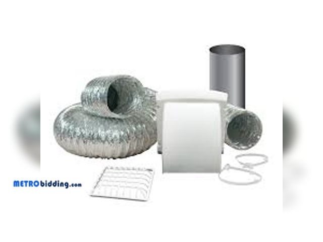 Lot 88-496466 - Everbilt Wide Mouth Dryer Vent Kit with 4-inch x 8 ft. Aluminum Dryer Duct