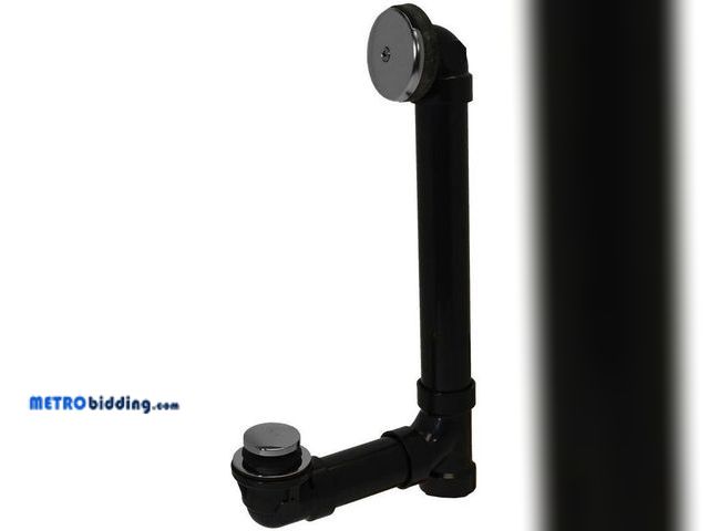Lot 88-498925 - Everbilt Easy Touch 1-1/2 in. Sch. 40 Black ABS Pipe Bath Waste and Overflow Drain in Brushed Nickel