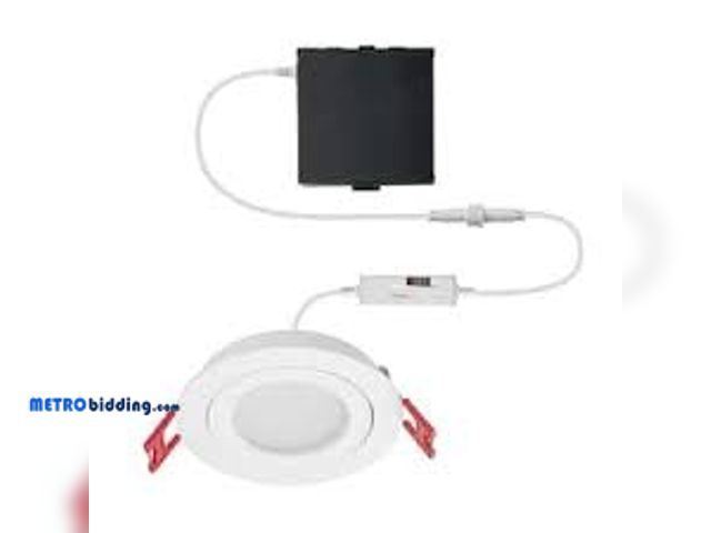 Lot 88-501330 - Commercial Electric Slim Baffle Integrated LED 4 in Round Adj Color Temp Canless Recessed Light