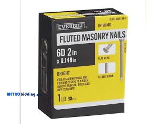 Lot 88-501433 - Everbilt 1-1/2 in. x 4D Bright Non-Collated Flooring Nails Fluted Masonry 1 lb.