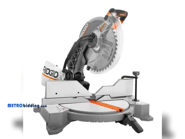 Lot 88-491967 - RIDGID 15 Amp Corded 12 in. Dual Bevel Miter Saw with LED Cutline Indicator R4123  MSRP: $379.00