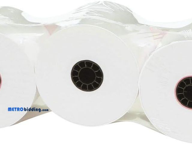 Lot 88-499894 - Universal UNV35720 16 lbs. 1/2 in. Core 2-1/4 in. x 150 ft. Adding Machine/Calculator Roll - White (...