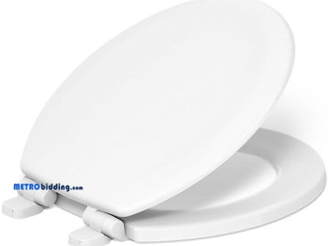 Lot 88-498609 - KOHLER Stonewood Quiet-Close Round Toilet Seat, Slow Close Design, Durable Wood, Easy Installation, ...