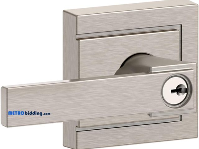 Lot 88-480423 - Schlage Northbrook Satin Nickel Privacy Bed/Bath Door Handle with Upland Trim F40 V NBK 619 ULD