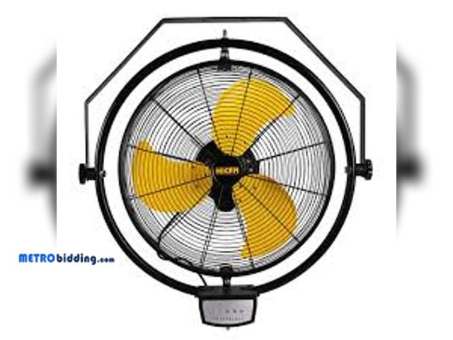 Lot 88-480619 - Edendirect 20 in. 3-Speeds Wall Fan in Yellow with Powerful 1/5 HP Motor, Manual and Timer Setting L...