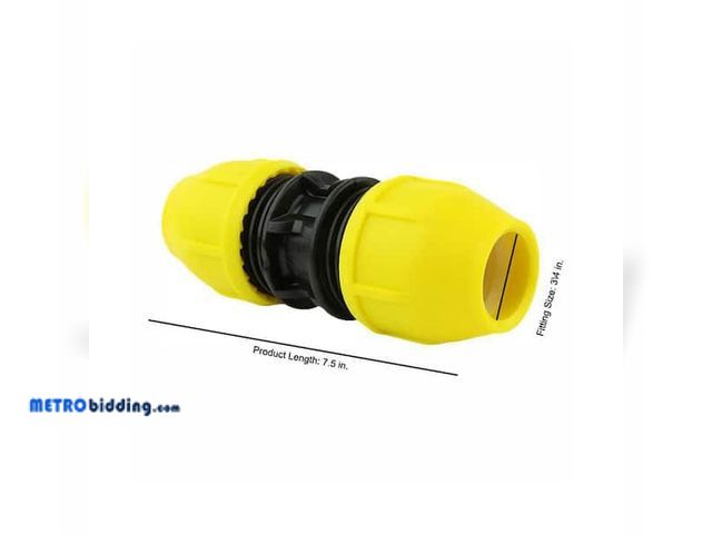 Lot 88-492413 - HOME-FLEX 3/4 in. IPS DR 11 Underground Yellow Poly Gas Pipe Coupler 18-429-007
