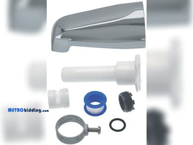 Lot 88-482572 - Danco Bathtub Spout Decorative Styling Chrome Finish Metal Material