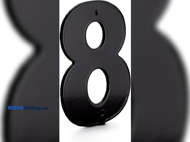 Lot 88-491180 - Montague Metal Products Helvetica Font Individual House Number, 8, 6-Inch