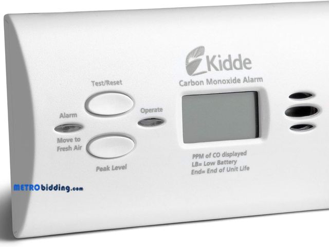 Lot 88-498136 - Kidde Carbon Monoxide Detector, AA Battery Powered CO Alarm with LEDs, Test-Reset Button, Low Batter...
