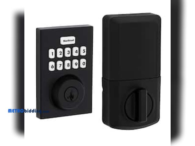 Lot 88-492542 - Kwikset Powerbolt 250 10-Button Keypad Venetian Bronze Transitional Electronic Deadbolt Door Lock 92...