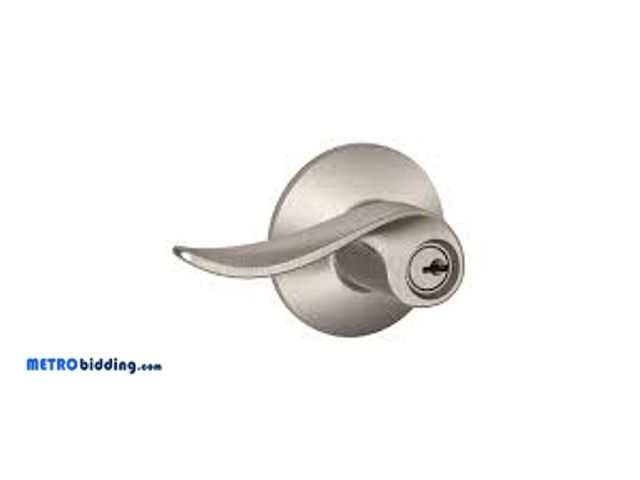Lot 88-480186 - Schlage Sacramento Satin Nickel Keyed Entry Door Handle