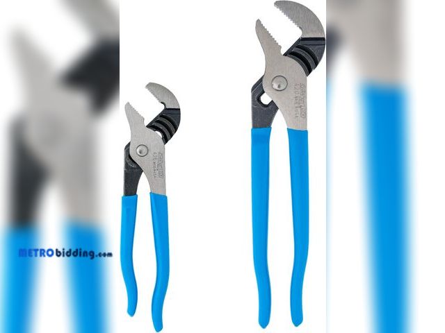 Lot 88-480737 - Channellock 2 Piece Tongue and Groove Pliers Set - 9.5-Inch, 6.5-Inch | Straight Jaw Groove Joint Pl...