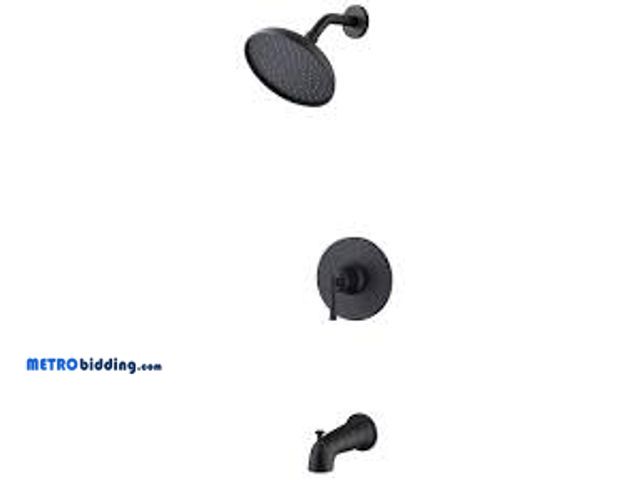 Lot 88-501331 - Glacier Bay Oswell Single Handle 1-Spray Tub and Shower Faucet 1.8 GPM in Matte Black