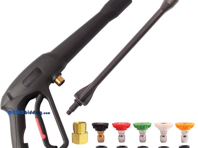 Lot 88-491295 - Pressure Washer Spray Gun - for Ryobi Pressure Washer Gun M22-14MM and M22-15MM Hose Connectors - wi...