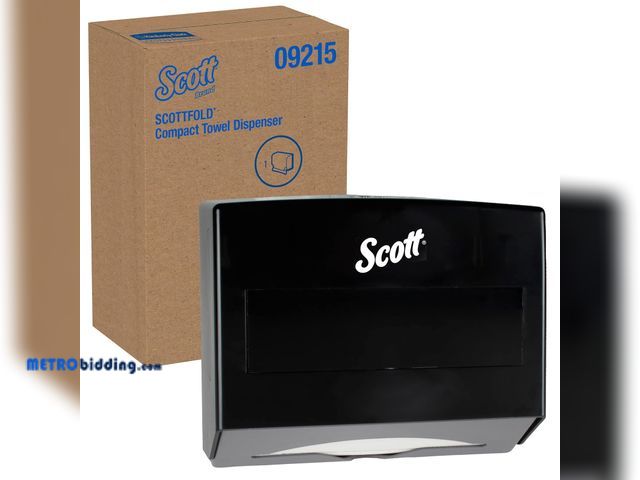 Lot 88-498055 - Scott Scottfold Compact Paper Towel Dispenser (09215), Small Towel Dispenser, Black