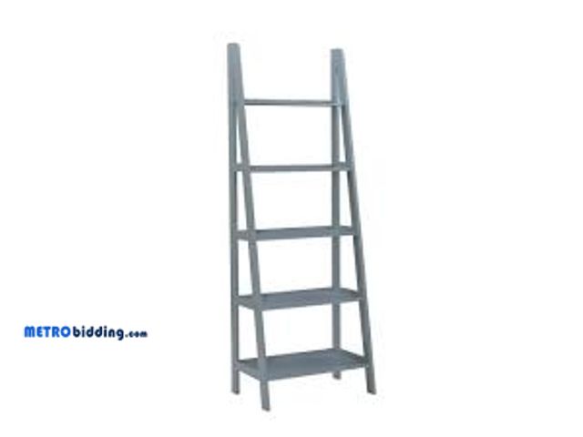 Lot 88-481093 - Linon Home Decor Benson 72 in. Tall Gray Wood 5-Shelf Ladder Bookcase THD02694