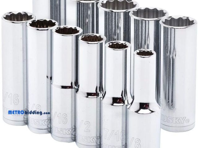 Lot 88-491714 - 1/2 in. Drive SAE Deep Socket Set (11-Piece)