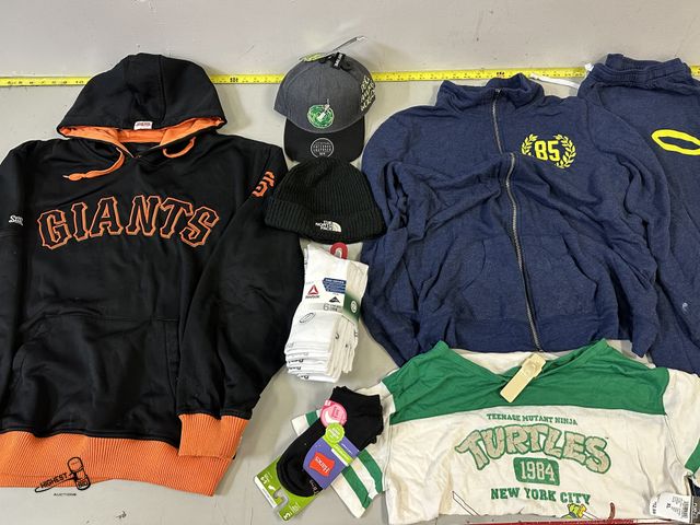 Lot 91-9712 - NEW RICK AND MORTY HAT, NEW MENS WHITE REEBOK SOCKS SIZE 6-12.5, NEW WOMENS BLACK SOCKS SIZE 5-9 BLA...