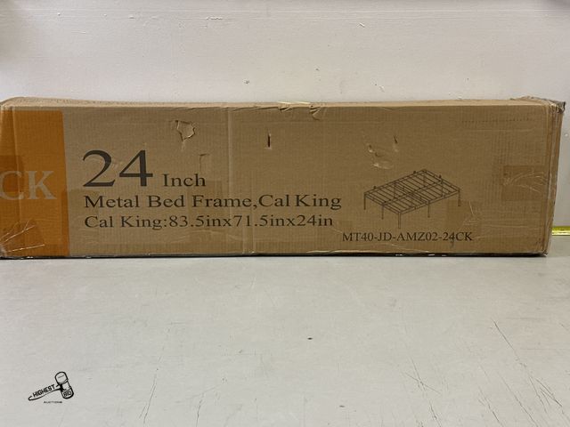 Lot 91-9329 - New 24" METAL BED FRAME CAL KING SIZE