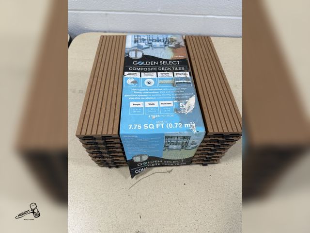 Lot 91-7133 - 8 COMPOSITE DECK TILES - INNOCATIVE BASE FRAME DESIGNED FOR OPTIMAL DRAINAGE - STURDY CONSTRUCTION W...