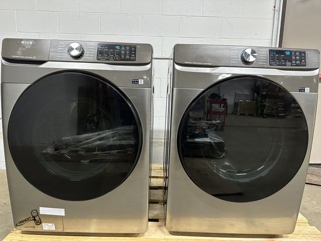 Lot 91-8025 - SAMSUNG DVG45B6300P &amp; WF45B6300AP Washer & Dryer Set SAMSUNG WASHER DRYER SUITE SET WITH DRYER H...