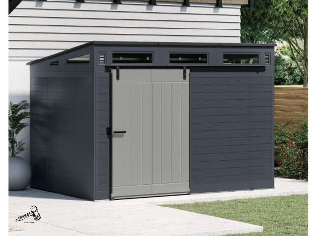Lot 91-8547 - 2025 SUNCAST MODERNIST Shed 10 ft x 7 ft. Sliding Door Storage Shed - Sliding Door System Ideal for ...