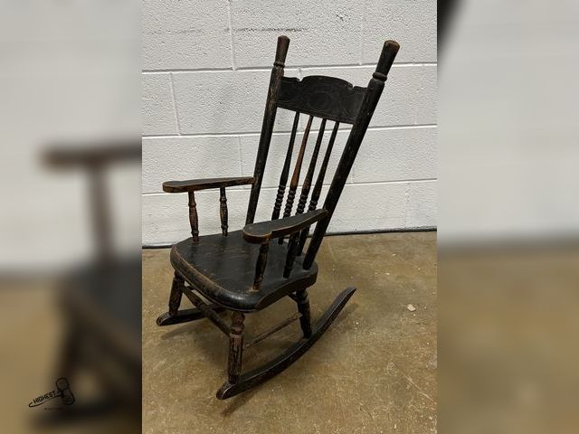Lot 91-9034 - MINI WOODEN ROCKING CHAIR