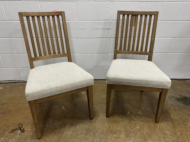Lot 91-10423 - New 2 DINING CHAIRS PADDED &amp; COVERED