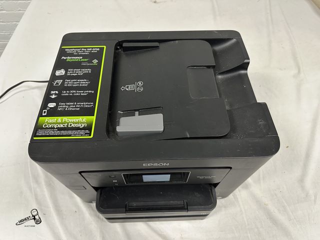 Lot 91-7632 - EPSON  WORKFORCE PRO WF-3733 WIRELESS - PRINT - COPY - SCAN - FAX - ETHERNET
