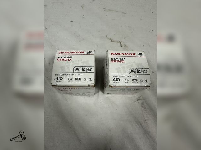 Lot 91-7689 - New 2 BOXES OF 25 WINCHESTER SUPER SPEED .410 GAUGE HIGH VELOCITY LEAD LOAD 2 1/2" 6 SHOT - 50 ROUND...