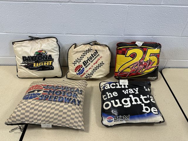 Lot 91-6997 - 5 NASCAR RACING SEAT CUSHIONS - BRISTOL MOTOR SPEEDWAY - LAS VEGAS MOTOR SPEEDWAY - JERRY NADEAU #25...