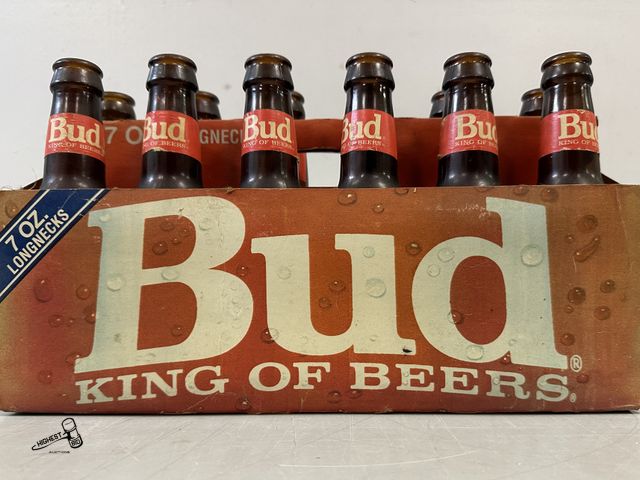 Lot 91-8823 - BUD KING OF BEERS 12 PACK - BUDWEISER-  7OZ BOTTLES IN CASE