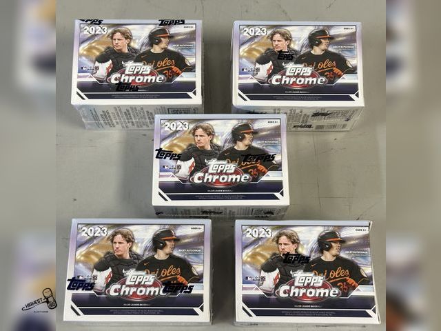 Lot 91-9604 - New TOPPS CHROME MLB CARDS SEALED IN BOX 5 PACK 2023