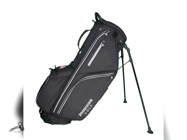 Lot 91-8900 - Bridgestone Lightweight Golf Stand Bag - 4-way Club Divider - 6 Zippered Pockets - 1 Magnetic Access...