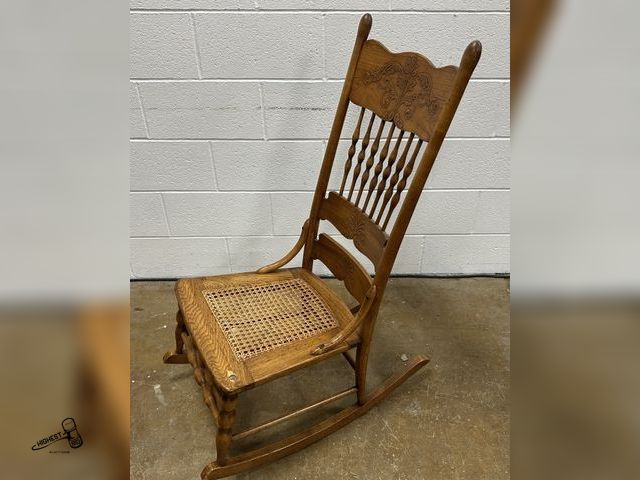 Lot 91-9030 - WOODEN ROCKING CHAIR
