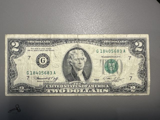 Lot 91-6536 - 2 DOLLAR FEDERAL RESERVE NOTE 1976